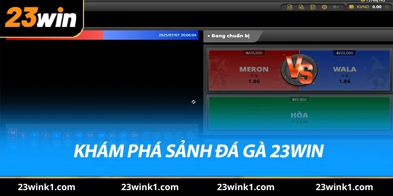 Khám phá sảnh đá gà 23win