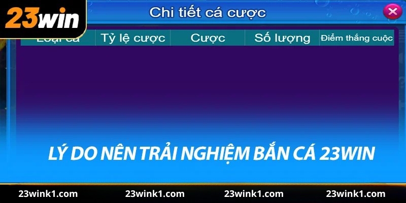 Lý do nên trải nghiệm bắn cá 23win